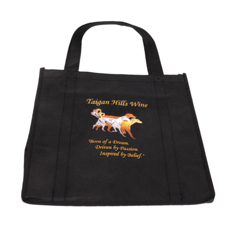  Black Large Capacity Non-Woven Tote Bag