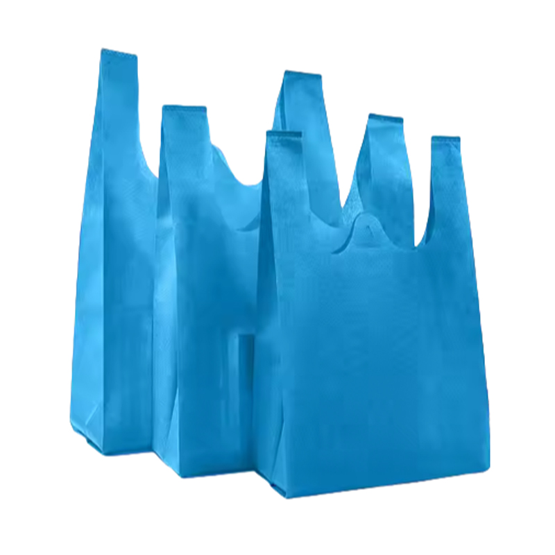 Blue Non-Woven Vest Bag