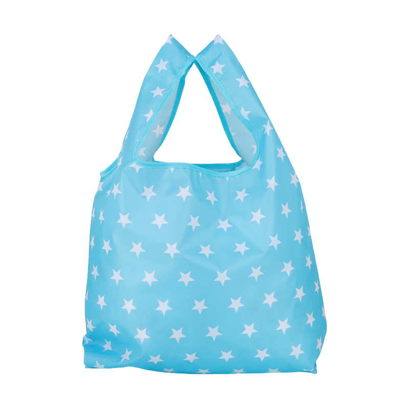 Star Pattern Polyester Foldable Shopping Bag