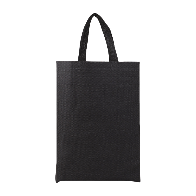 Black Non-Woven Heat-Pressed Tote Bag