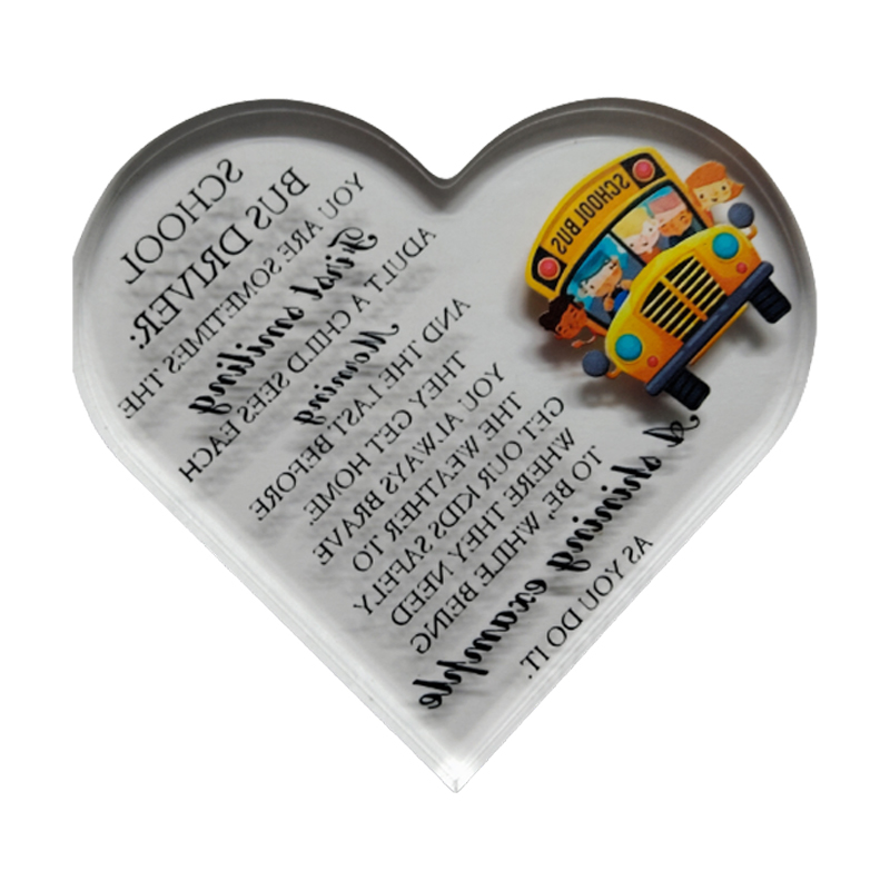 Acrylic Plaque To Thank The School Bus Driver