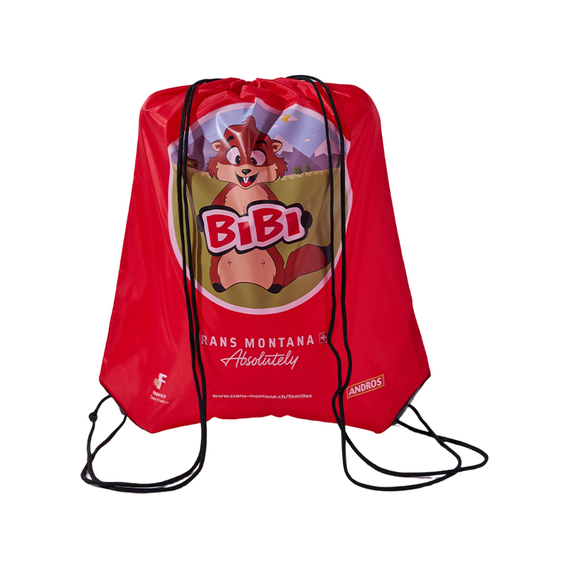 Red Outdoor Travel Drawstring Bag
