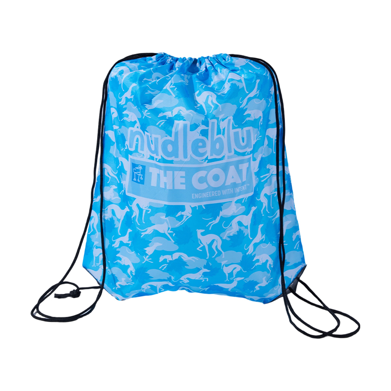 Blue Sporty Drawstring Bag