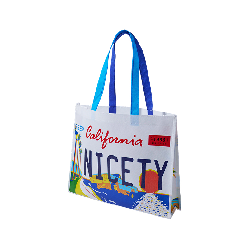 Retro Color Block Laser Film Non-Woven Bag