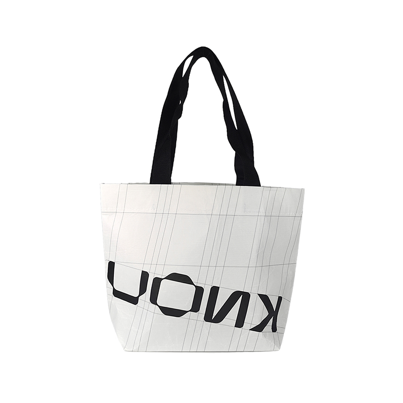 Large Logo RPET Shopping Tote Bag with Recycled PET Fabric for Brand Promotion