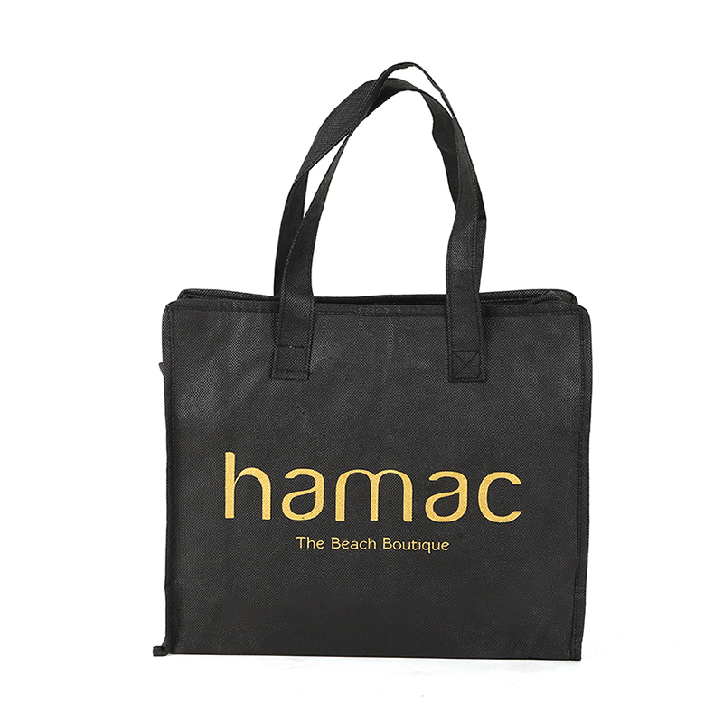 Small Non Woven Tote Bag with Front Zipper and Velcro Storage Pocket