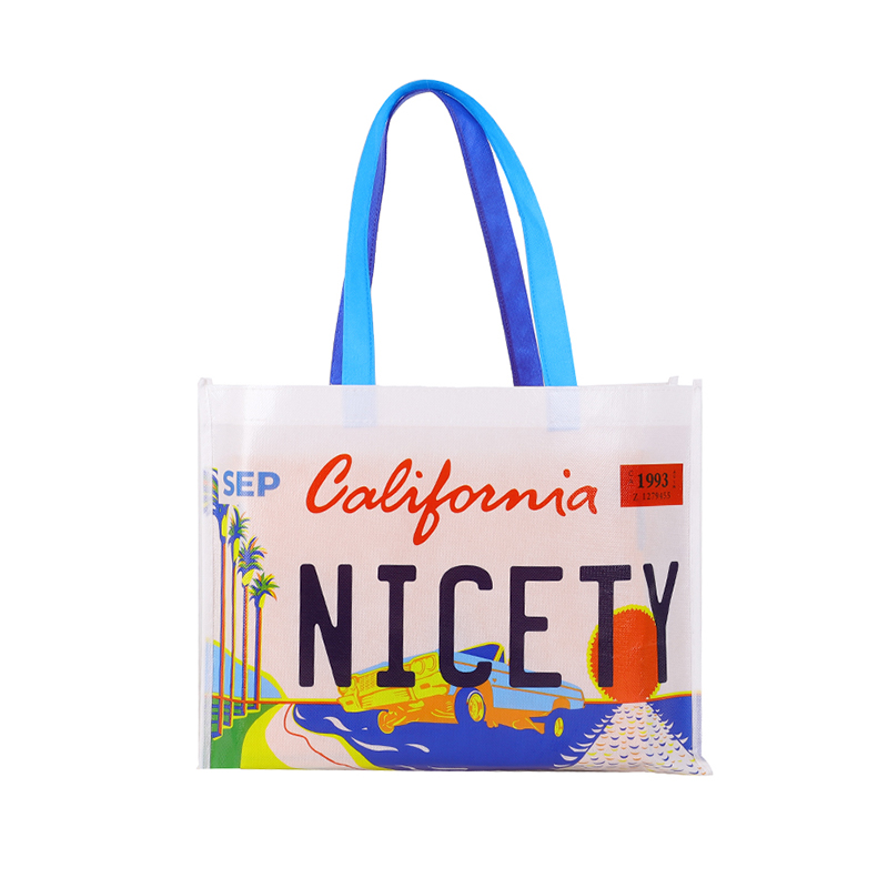 Custom Laminated Non Woven Reusable Grocery Bags with Full Color Printing
