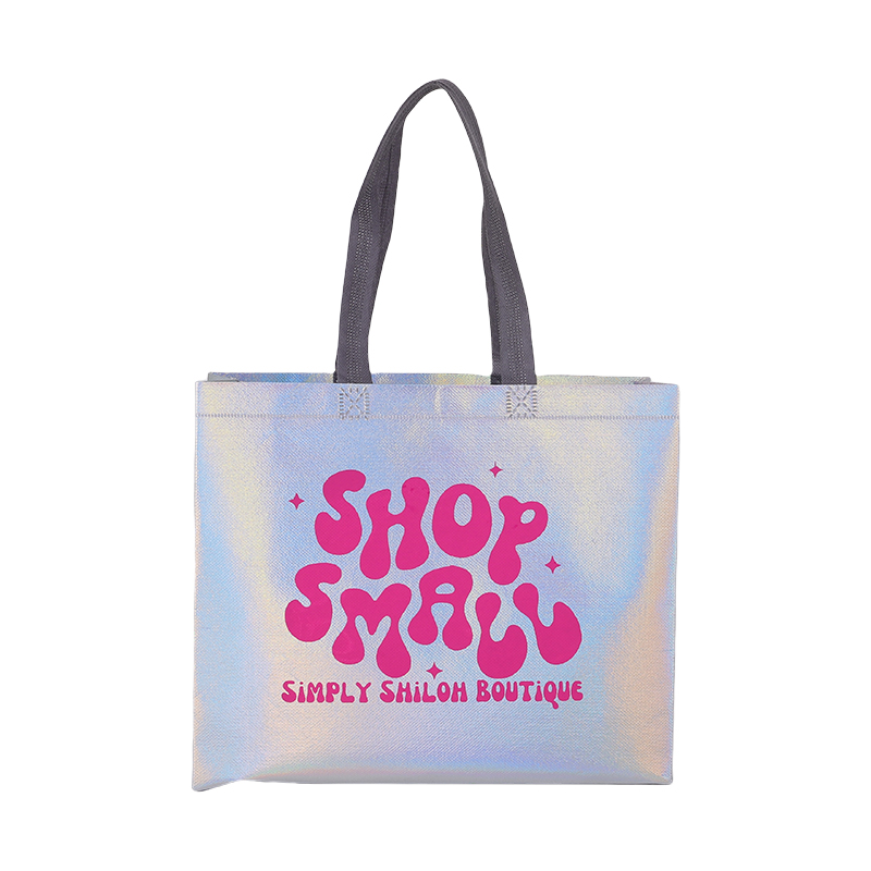 Eco Friendly Holographic Laminated Non Woven Reusable Shopping Bag