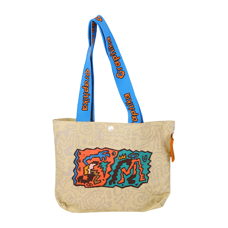 Small PP Woven Shopping Bag with Custom Printed Webbing Handle