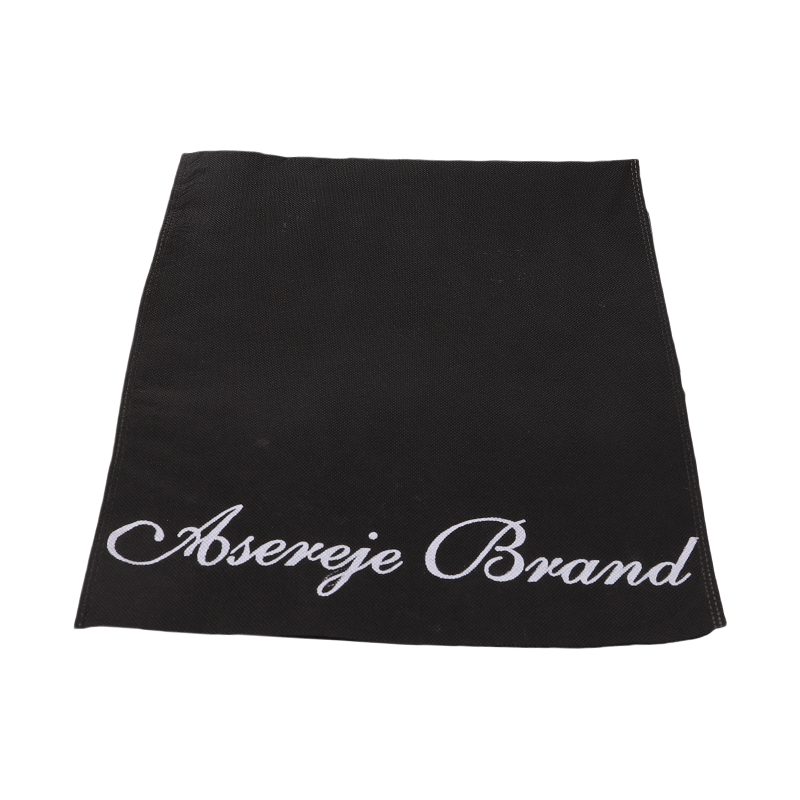 Black Non Woven Cloth Open Top Bag with Custom Logo Printing
