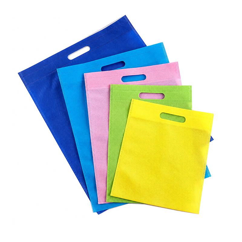 Plain Solid Color Non Woven Tote Bag with Comfort Grip Handle