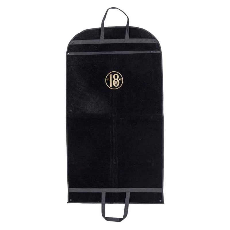 Winter Coat Storage Bag – Brown Flocked Velvet Garment Bag