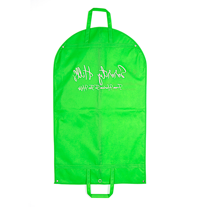 Neon Green Non Woven Garment Bag with Grommet Fold Closure