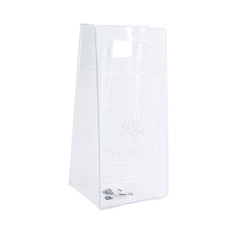 Transparent PVC Wine Bag with Integrated Handle
