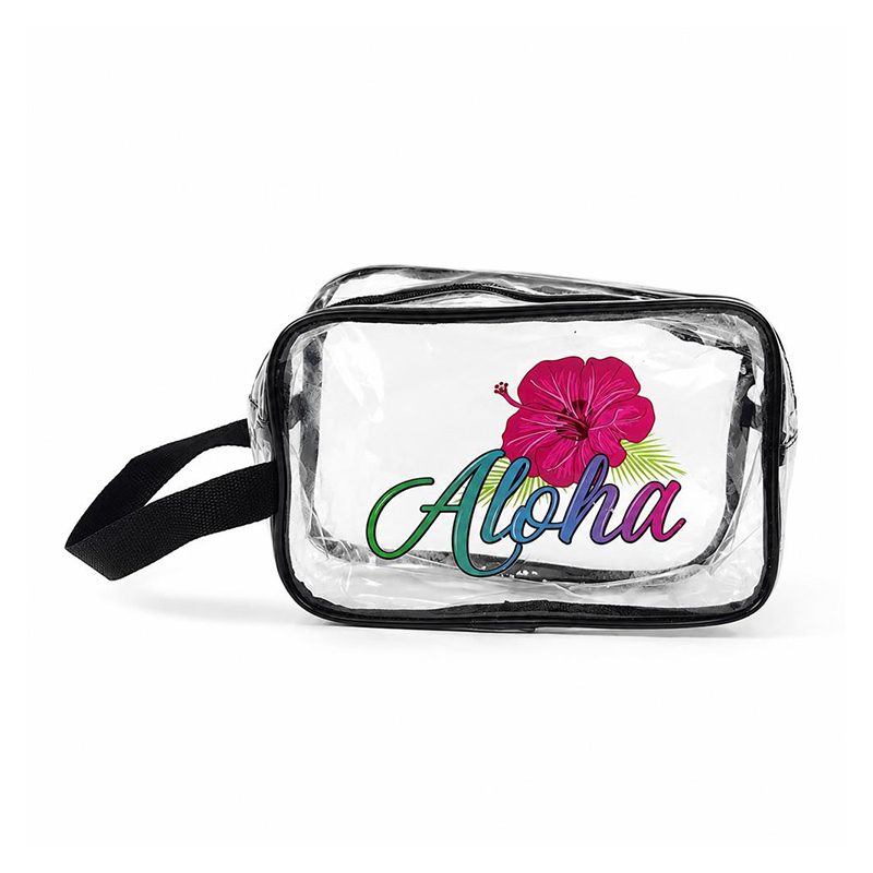 Custom Printed PVC Cosmetic Bag with Side Handle