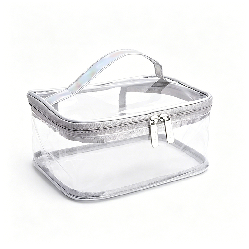 Extra-Large Capacity PVC Cosmetic Bag with Raised Height