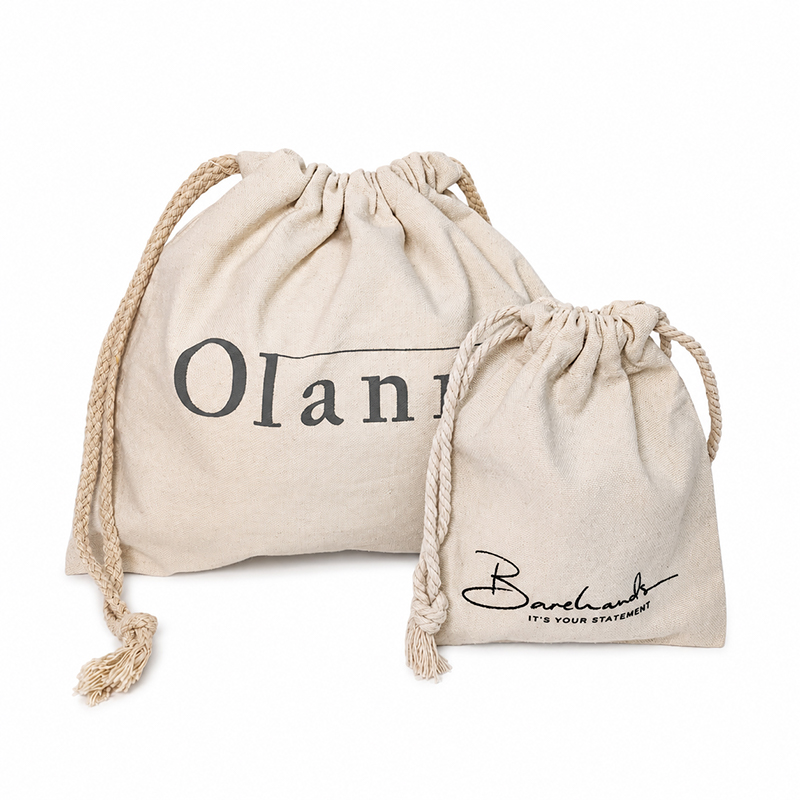 Cotton Drawstring Bag for Cosmetics Storage and Travel Organization