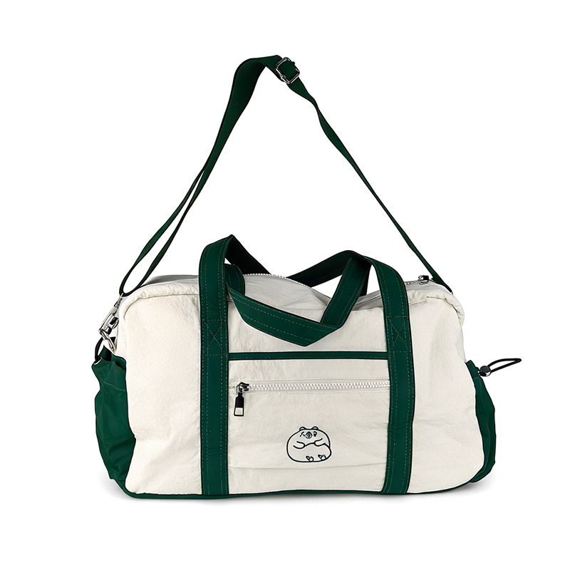 Utility Duffel Bag with Adjustable Strap and Front Zipper Pocket