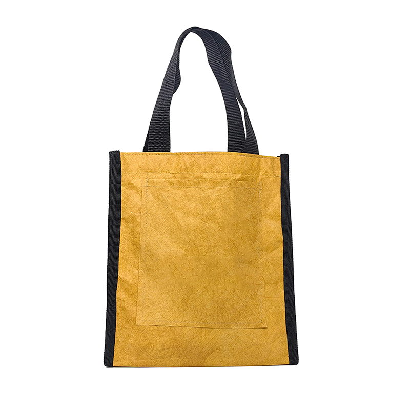 Washed Kraft Paper Insulated Tote Bag with Aluminum Foil Lining